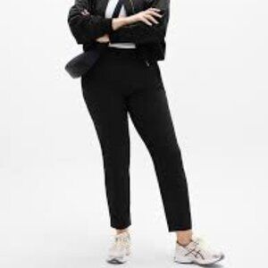 Athleta Endless High Rise Pant Black size 16 Tailored Stretch Tapered